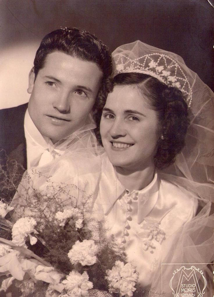mes parents leur mariage ,le 5 avril 1950 à oran .jpg